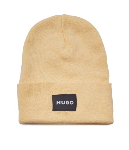Hugo Boss czapka zimowa beanie żółty rozmiar uniwersalny