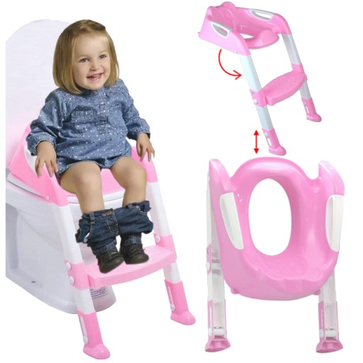 СКЛАДНА КОМФОРТНА НАКЛАДКА НА УНІТАЗ З ДРАБИНКОЮ