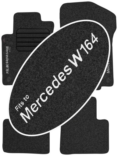 Mercedes ML W164 2005-2011 килимки з вишивкою