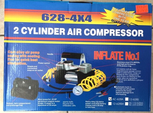 АВТОМОБИЛЬНЫЙ КОМПРЕССОР 12V 200PSI + БЕСПЛАТНО [ 628A]