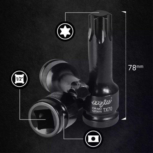 НАБОР ГОЛОВОК TORX IMPACT 1/2