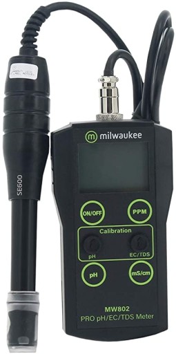 Milwaukee MW802 PRO 3-in-1 pH, EC, TDS Combo Meter with ATC
