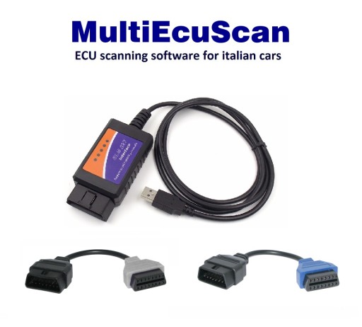 Перехідники ELM327 + FIAT ALFA TIPO JEEP MULTIECUSCAN