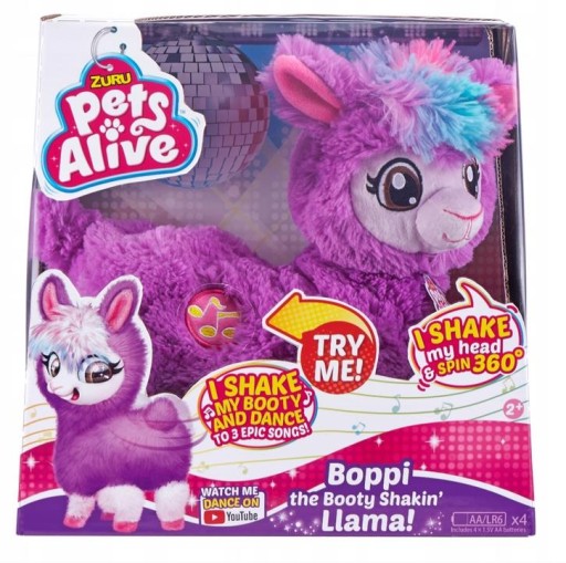 Інтерактивна іграшка - танцююча лама зуру/фіолетова