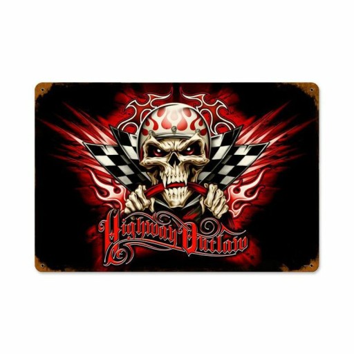 Вывеска 30x46, Highway Outlaw, США хит подарок