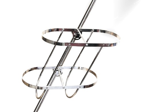 6685 - ДВОЙНАЯ КОРЗИНА 267 ММ С КРЕПЛЕНИЕМ НА РЕЛЬСАХ