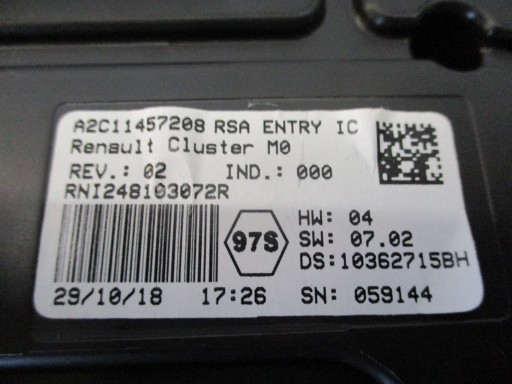 mutatók Zegary DACIA DUSTER II 248103072R