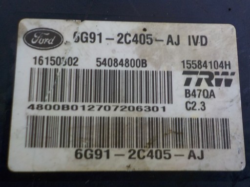 FORD S-MAX pump ABS 6G91-2C405-AJ 16150302 54084800B 14174221110