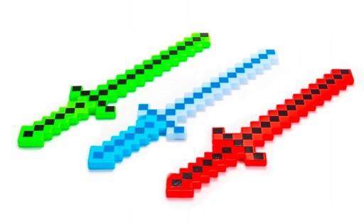 Lightsaber Minecraft Diamond Sword 60см LED LIGHTS GAME SWORD LED пластик