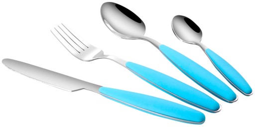 60907 - Столовые приборы бирюзовый GIMEX сталь меламин 16 шт