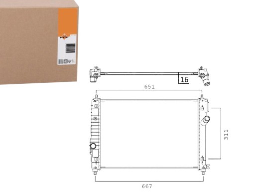 NRF58505(EXT) - РАДИАТОР NRF CHEVROLET AVEO 1.2 08- NRF