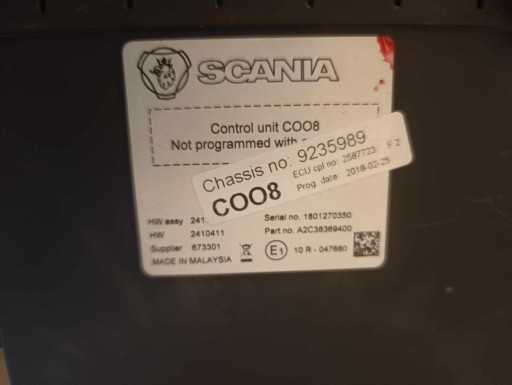 Coo8 scania ngs 2587723 координатор контроллера