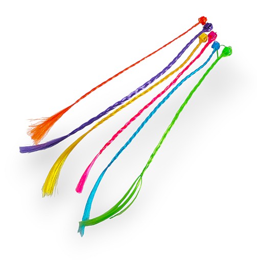 Виділення Різнобарвні коси на шпильках