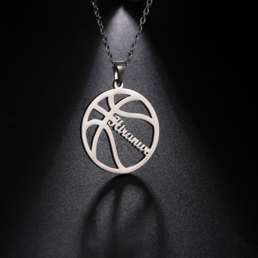 Sipuris Customized Name Basketball Necklace For Men Personalized Name