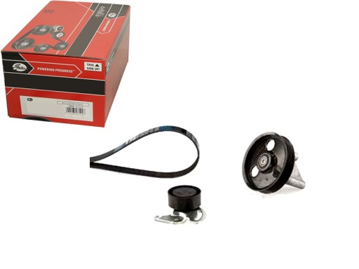 GATK015PK1133(EXT) - Gates набір ПОЛІКЛИНОВИХ ременів (з роликами) NIS