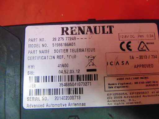 RENAULT KANGOO 2 II 3 III Z.E. ZE module control unit