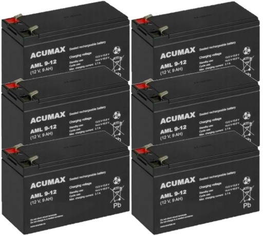 TBC31 АККУМУЛЯТОРЫ КОМПЛЕКТ АККУМУЛЯТОРОВ ДЛЯ ИБП APC EATON POWERWALKER 6x AML 9-12