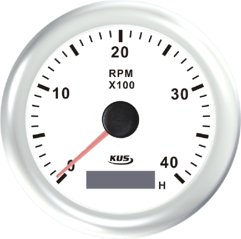 AQ-0704126 - ТАХОМЕТР + СЧЕТЧИК МОТОЧАСОВ 4000 БЕЛЫЙ ДЛЯ ЛОДКИ