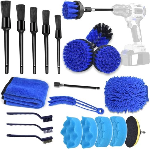 КИСТИ ДЕТАЛИЗАЦИЯ 21 НАБОР ПЕРЧАТОК ДЛЯ ЧИСТКИ