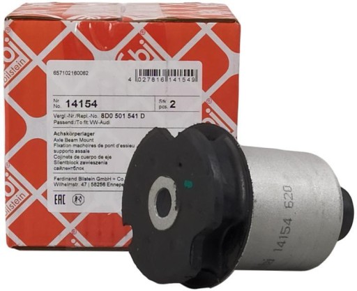 14154 - Комплект сайлентблоков febi задней балки audi a4 b5
