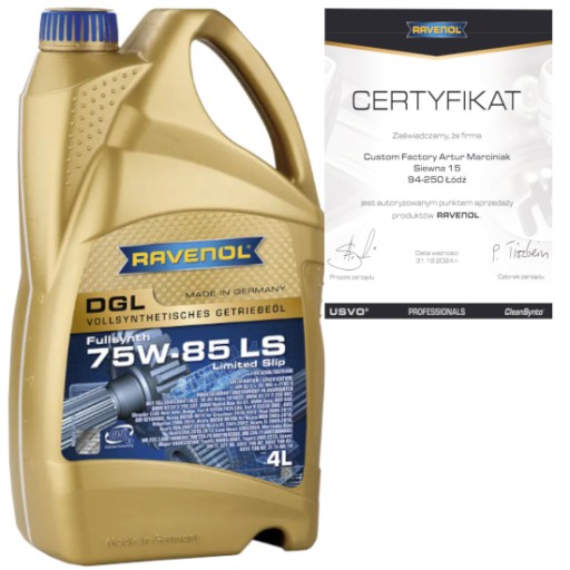 Ravenol dgl 75w85 ls gl-5 4л - трансмиссионное масло повышенного трения