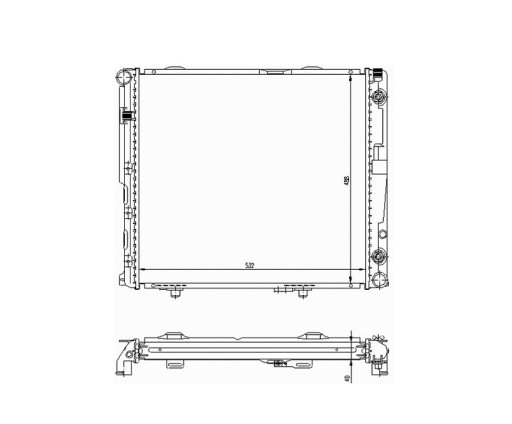1245009803 - ВОДЯНОЙ ОХЛАДИТЕЛЬ MERCEDES BENZ W124 01/85 - НОВЫЙ