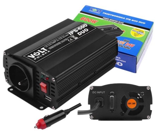 ПЕРЕТВОРЮВАЧ НАПРУГИ IPS 600 DUO 12V / 24V / 230V USB