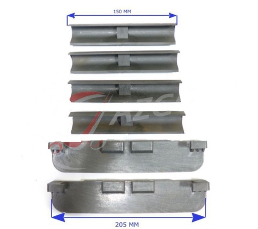 E1591 - КОМПЛЕКТ БОКОВОГО СКОЛЬЖЕНИЯ KL. II 2500KG