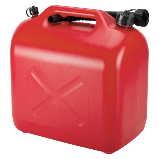 Каністра 20 літрів з червоною лійкою