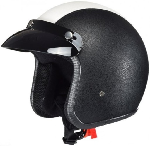 MSCT.10.04.06.2023.4720 - AWINA ОТКРЫТЫЙ ШЛЕМ XL TN8658 ЧЕРНО-БЕЛАЯ КОЖА