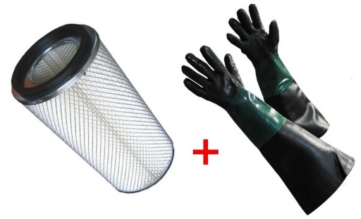 АБСОРБУЮЧИЙ ФІЛЬТР ДЛЯ ПІСКОСТРУМИННОЇ МАШИНИ + РУКАВИЧКИ