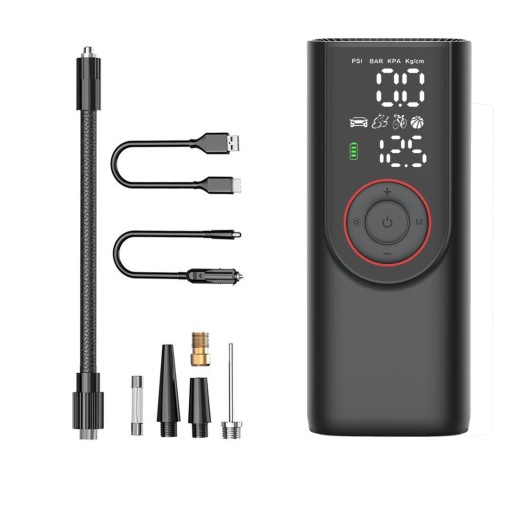 КОМПРЕСОР ЕЛЕКТРОНАСОС БЕЗДРОТОВИЙ POWERBANK ДО 10БАР 150PSI EM