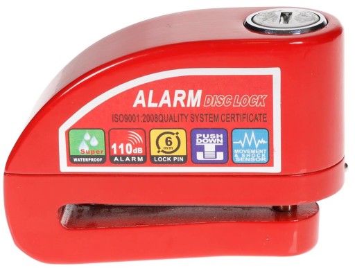 Блокировка с сигнализацией 110 дБ красный блок щит