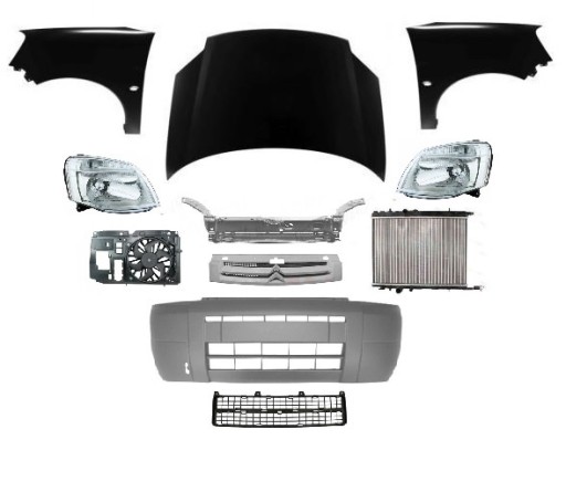 7106C2 - BERLINGO 02-08 ЛАМПА КРИЛО БАМПЕР ремінь капот