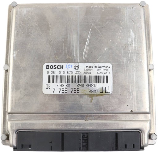 OPEL OMEGA B computer control unit of the engine 2.5 TDI 7788788 0281010870