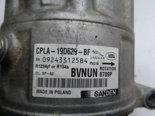 JAGUAR XF XE X760 2.0 D compressor; of the air conditioning