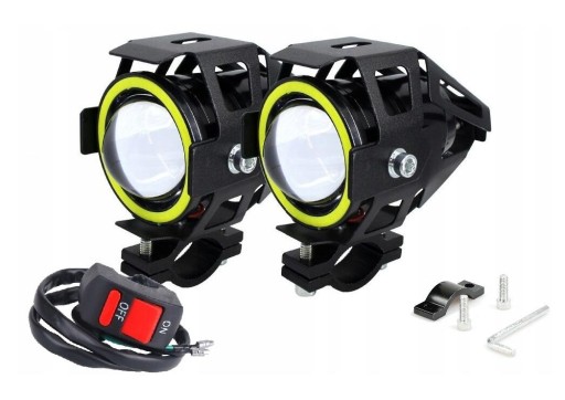 EMASTERSHOP_01X51352 - 2x ГАЛОГЕННЫЕ СВЕТОДИОДНЫЕ ЛАМПЫ КОЛЬЦО ФАР U7 ПЕРЕКЛЮЧАТЕЛЬ U7