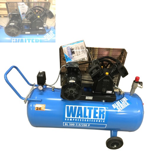 КОМПРЕССОР КОМПРЕССОР 200Л 9 БАР 500 л/мин WALTER