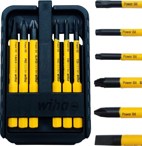 POWER SLIMBIT ELECTRIC BIT SET IZOLATED PH PZ TORX 6 ЕЛЕМЕНТІВ WIHA