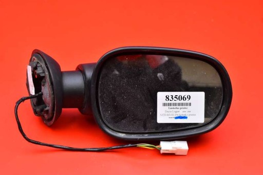 mirror right black, 8200240597 EU DACIA LOGAN 1 and 04-08 5 PIN