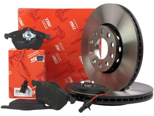TRW диски + колодки передні VW PASSAT B5 B5FL 288MM