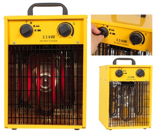 ЕЛЕКТРИЧНИЙ НАГРІВАЧ FARELKA ПОВІТРОДУВКА 3.3 KW RU