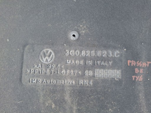 Insonorisation Couverture tablier moteur Protection soubassement Inférieur Arrière VW PASSAT B8 2014R->