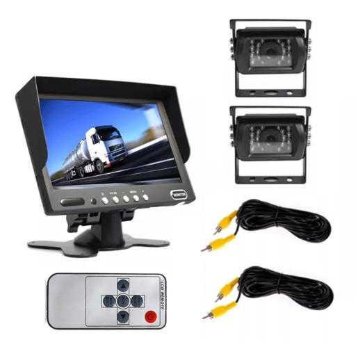 Монітор 7 дюймів 12/24V Bus Tir + 2x камера 10m