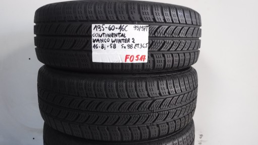 ЗИМНИЕ ШИНЫ 195/60 / 16C CONTINENTAL VANC.ВИНТЕР