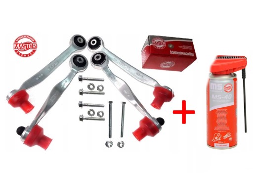 Верхние поперечные рычаги master sport audi a4 b5 b6 a6 c5 37011-kit-ms + подготовка wd40