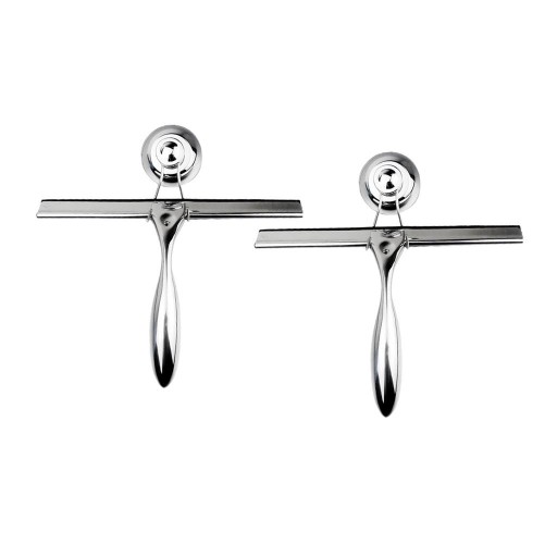 2x скребки для душу з нержавіючої сталі з всмоктуванням