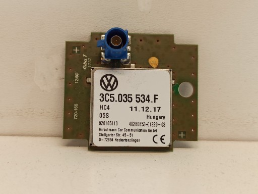 SEAT LEON III GPS АНТЕННЫЙ МОДУЛЬ 3C5035534F