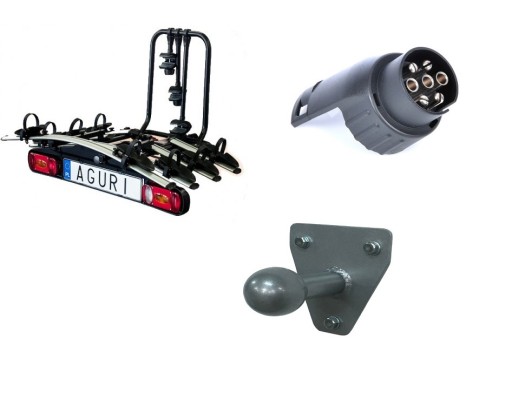 ПЛАТФОРМА НА КРЮЧОК AGURI 3/4 ВЕЛОСИПЕДЫ АКТИВНЫЙ БАГАЖНИК