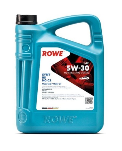 ROWE HIGHTEC SYNT RS OIL 5W-30 HC-C2 5л ROWE ACEA